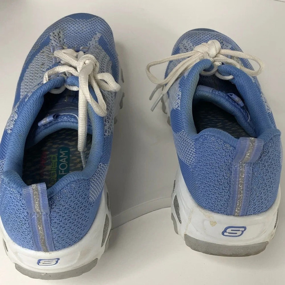 Skechers D’Lites athlete shoes.  Size 7 blue/white - Picture 3 of 6